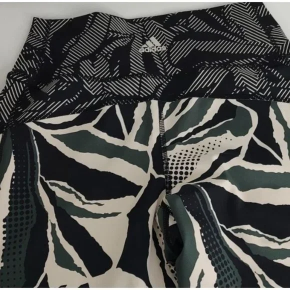 Adidas Leggings M High Rise 7/8 Believe This Green Black Mesh - Picture 8 of 15